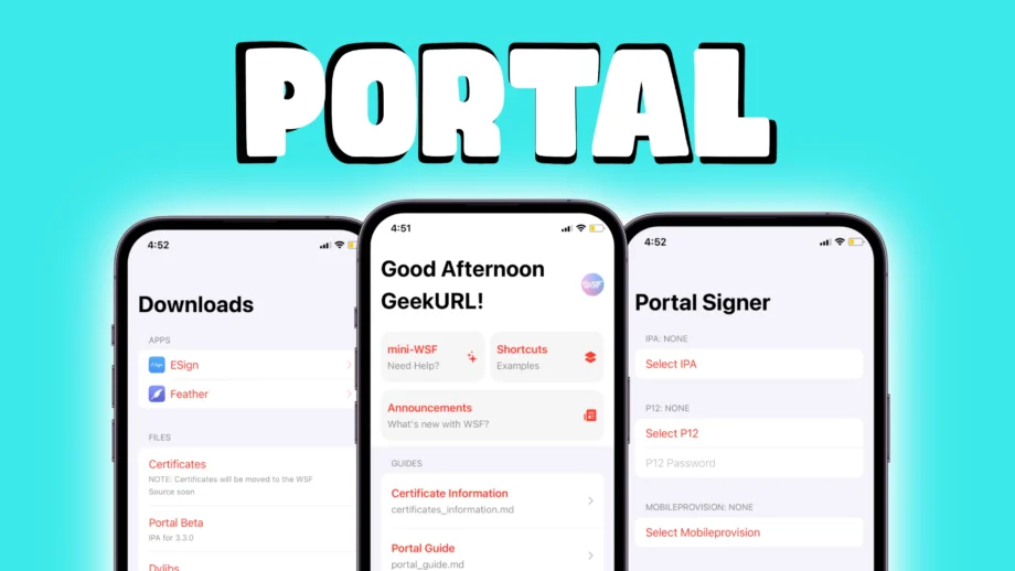 Portal app iOS sideloading